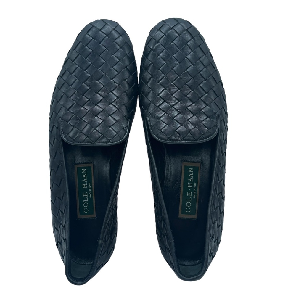 Cole Haan Women’s Italian Woven Leather Black Loafers Size 9